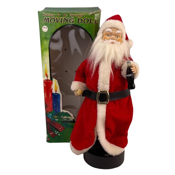 Vtg Motion-ette Animated Santa Claus With Candle 18” Coca Cola Christmas Holiday - Picture 1 of 12